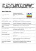 WGU PSYCH D094 OA LATEST EXAM 2024-2025 REAL EXAM 100 QUESTIONS AND CORRECT ANSWERS &lpar;100&percnt; VERIFIED ANSWERS&rpar; &vert;AGRADE