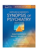 Test Bank for Kaplan & Sadock's Synopsis of Psychiatry 12th Edition 35 Chapter| 100% Correct Answers .