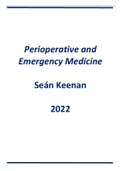 Perioperative (Anaesthetic) and Emergency Medicine Notes 
