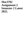 Mac3702-Application Of Financial Management Techniques Assignment 2 Semester 2 Latest 2022.