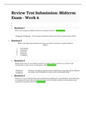 Review Test Submission: Midterm Exam - Week 6