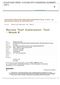 COUN 6250 WEEK 10 EXAM WITH ANSWERS (SUMMER 2021)