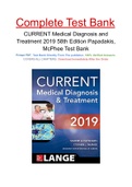 CURRENT Medical Diagnosis and Treatment 2019 58th Edition Papadakis&comma; McPhee Test Bank
