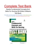 Dewits Fundamental Concepts And Skills For Nursing 5th Edition Williams Test Bank