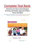 Ebersole and Hess' Gerontological Nursing and Healthy Aging 5th Edition Touhy Test Bank