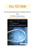 Kinn’s The Clinical Medical Assistant 13th Edition Proctor Test Bank