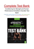 Conditioning for Strength and Human Performance 3rd Edition Chandler Test Bank