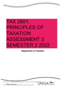 TAX2601 2022 Assignment 3 Semester 2.