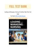 Leading and Managing in Nursing 7th edition Yoder-Wise Test Bank