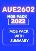 AUE2602 MQS Pack with Great Notes!