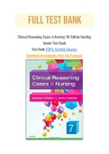 Clinical Reasoning Cases in Nursing 7th Edition Harding Snyder Test Bank