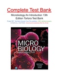 Microbiology An Introduction 13th Edition Tortora Test Bank