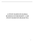 GLOBAL BUSINESS ENVIRONMENT- CASE STUDY ON DILMAH TEA