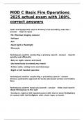 MOD C Basic Fire Operations 2025 actual exam with 100- correct answers