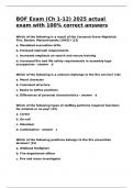 BOF Exam &lpar;Ch 1-12&rpar; 2025 actual exam with 100- correct answers