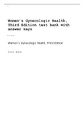 Women’s Gynecologic Health, Third Edition test bank with answer keys