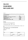 Exam (elaborations) FIN3701 - Financial Management (FIN3701) 