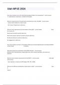 Utah MPJE 2024 Comprehensive Actual Exam Questions Answers Pass At First Attempt&excl;&excl;&excl;