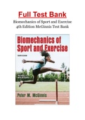 Biomechanics of Sport and Exercise 4th Edition McGinnis Test Bank