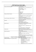 EHS Lecture Final Exam Study Guide
