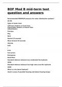 BOF Mod B mid-term test question and answers