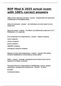 BOF Mod A 2025 actual exam with 100- correct answers&period;