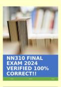 NN310 FINAL EXAM 2024 VERIFIED 100&percnt; CORRECT&excl;&excl;