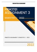 PRM3701 ASSIGNMENT 3 SEMESTER 2 2022 (100%)