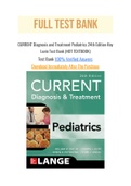 CURRENT Diagnosis and Treatment Pediatrics 24th Edition Hay Levin Test Bank &lpar;NOT TEXTBOOK&rpar;