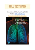 Human Anatomy 9th Edition Marieb Brady Test Bank