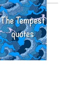 The Tempest quotes Gr 12 IEB notes 