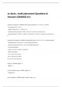 uc davis &semi; math placement Questions & Answers &lpar;GRADED A&plus;&rpar;