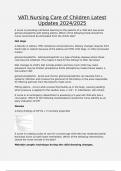 VATI Nursing Care of Children Latest Updates 2024&sol;2025
