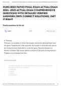 NURS 8022 PATHO FINAL EXAM ACTUAL EXAM 2024 -2025 ACTUAL EXAM COMPREHENSIVE QUESTIONS WITH DETAILED VERIFIED ANSWERS &lpar;100&percnt; CORRECT SOLUTIONS&rpar; &sol;GET IT RIGHT