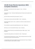 VA-BC Exam Review Questions With Complete Solutions&period;