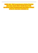NURS 4341&Tab;RN Comprehensive Online Practice 2021&sol;2022 Q&AS BEST EXAM SOLUTION SATISFACTION GUARANTEED SUCCESS LATEST UPDATE 2022&sol;2023 GRADED A&plus;