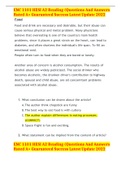 ENC 1101 HESI A2 Reading &lpar;Questions And Answers Rated A&plus; Guaranteed Success Latest Update 2022