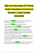 Ellis and Associates ILTP Study Guide &vert; Questions and Correct Answers &vert; Latest Update 2024&sol;2025