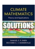 Climate Mathematics Theory and Applications 1st Edition Shen Solutions Manual