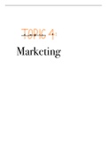 Business and Management IB DP SL Topic 4: Marketing