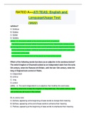 RATED A&plus;&plus;ATI TEAS&colon; English and Language Usage Test &lpar;2022&rpar;