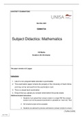 Exam (elaborations) SDMAT04 - FET Subject Didactics Mathematics Education (SDMAT04) 