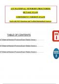 &lpar;2023 &sol; 2024&rpar; ATI Maternal Proctored Exam Retake &lpar;3 Different Version Exam&rpar; with Questions and Verified Rationalized Answers&comma; 100&percnt; Guarantee Pass