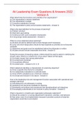 Ati Leadership Exam Questions & Answers 2022 Version A