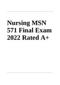 Nursing MSN 571 Final Exam 2022 Rated A+