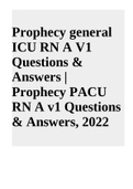 Prophecy general ICU RN A V1 Questions & Answers