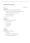 EDMG101 Final Examination Questions and Answers(Graded A)