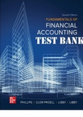 TEST BANK for Fundamentals of Financial Accounting 7th Edition by Fred Phillips, Shana Clor-Proell, Robert Libby, Patricia Libby. All Chapter 1-13.,. 1703 Pages.