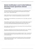 Dante Certification Level 2 &lpar;2nd Edition&rpar; Revision Exam Questions Solved Correctly&period;
