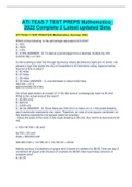 ATI TEAS 7 TEST PREPS Mathematics&lowbar; 2022 Complete 2 Latest updated Sets&period;